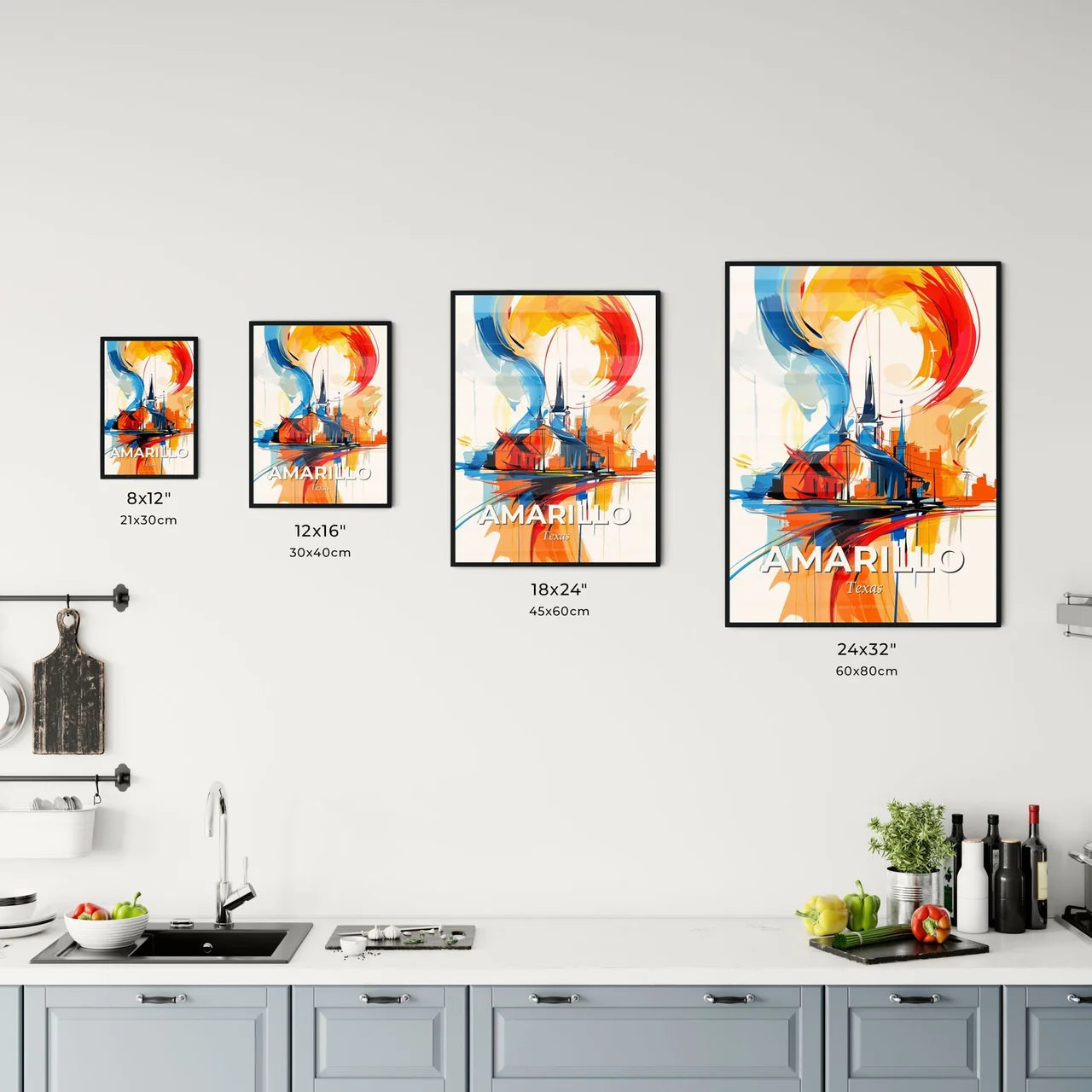 Vibrant Amarillo, Texas Kitchen Art