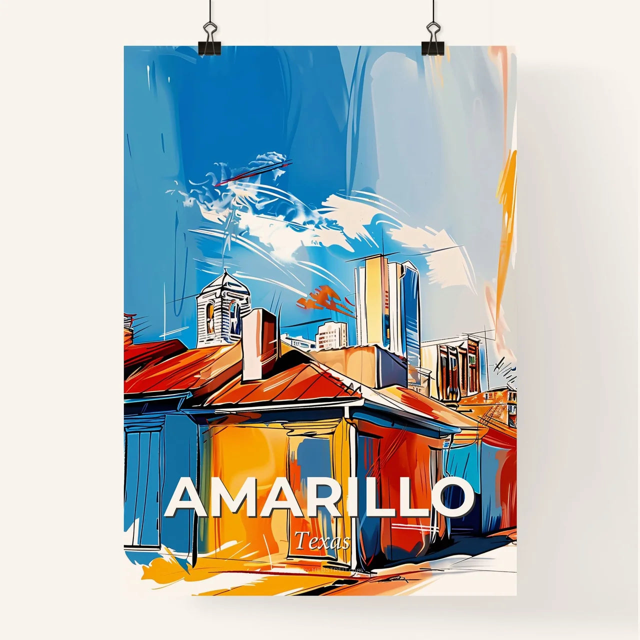 Vibrant Amarillo, Texas Poster