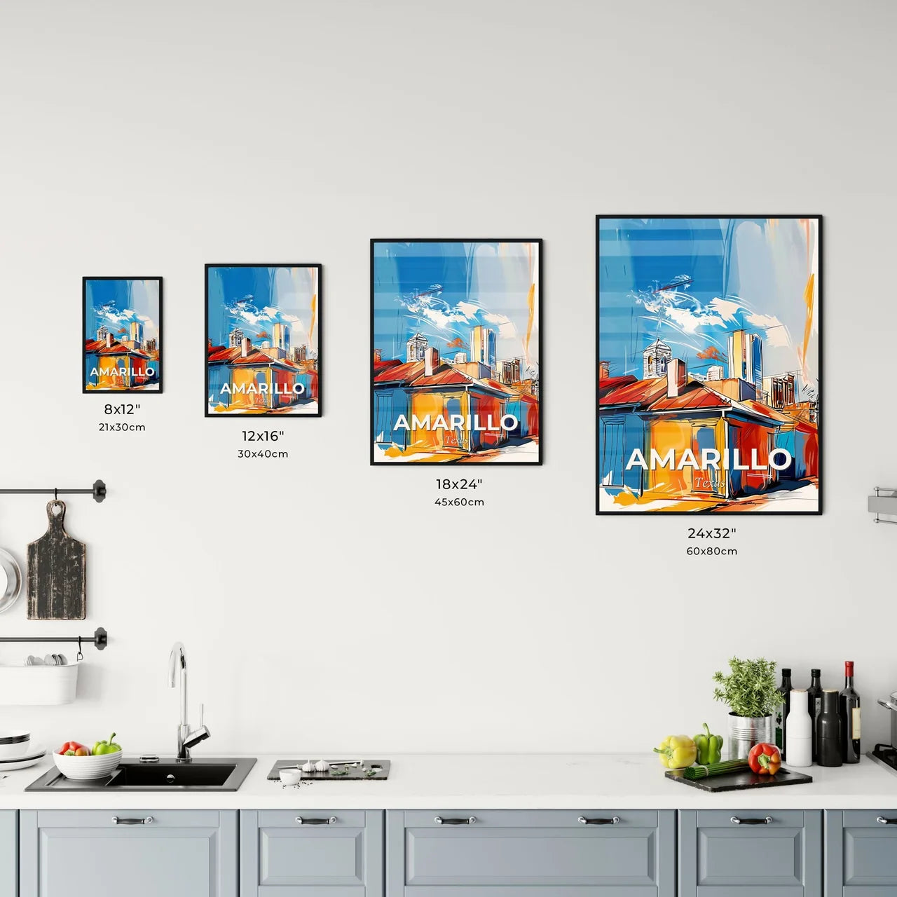 Vibrant Amarillo, Texas Kitchen Art