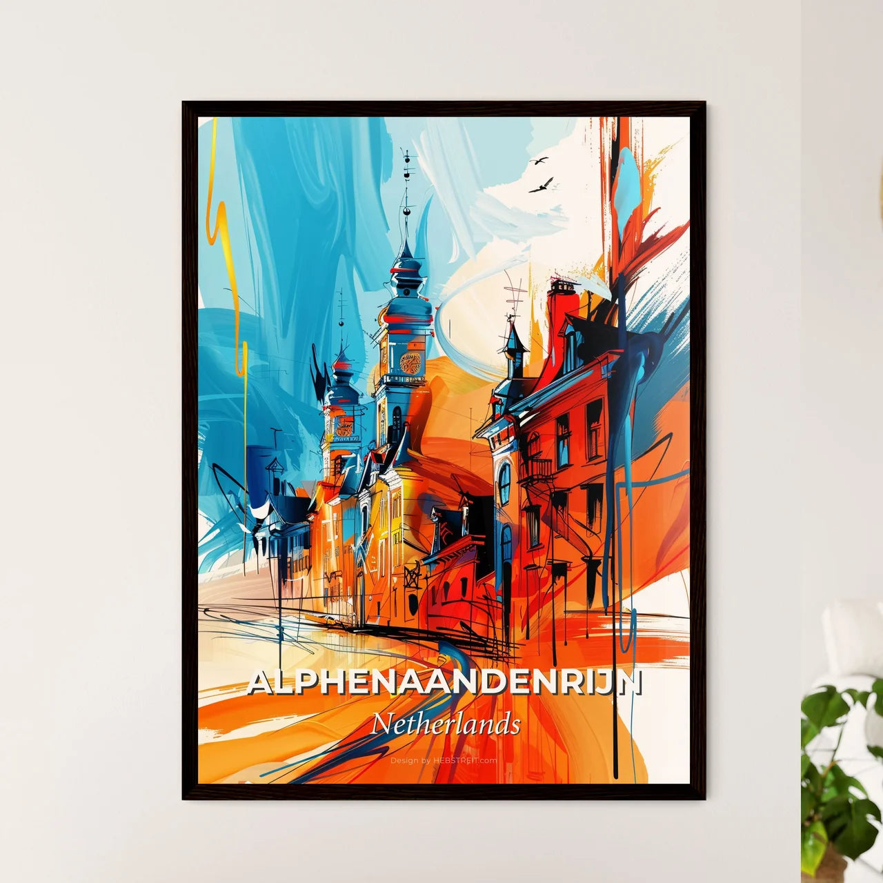 Vibrant Alphenaandenrijn, Netherlands Art Print