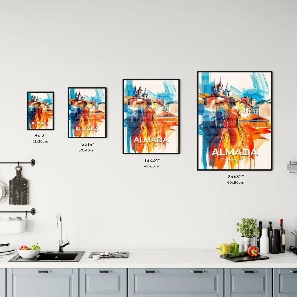 Vibrant Almada, Portugal Kitchen Art