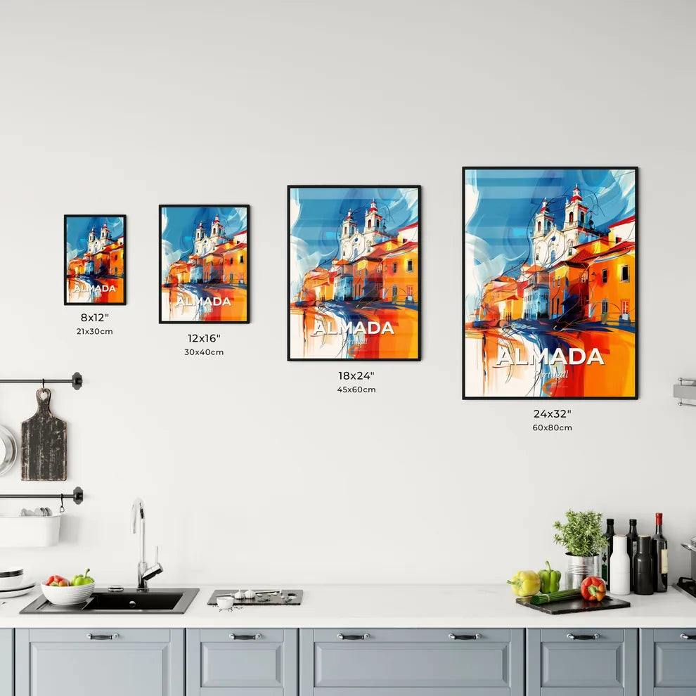 Vibrant Almada, Portugal Kitchen Art