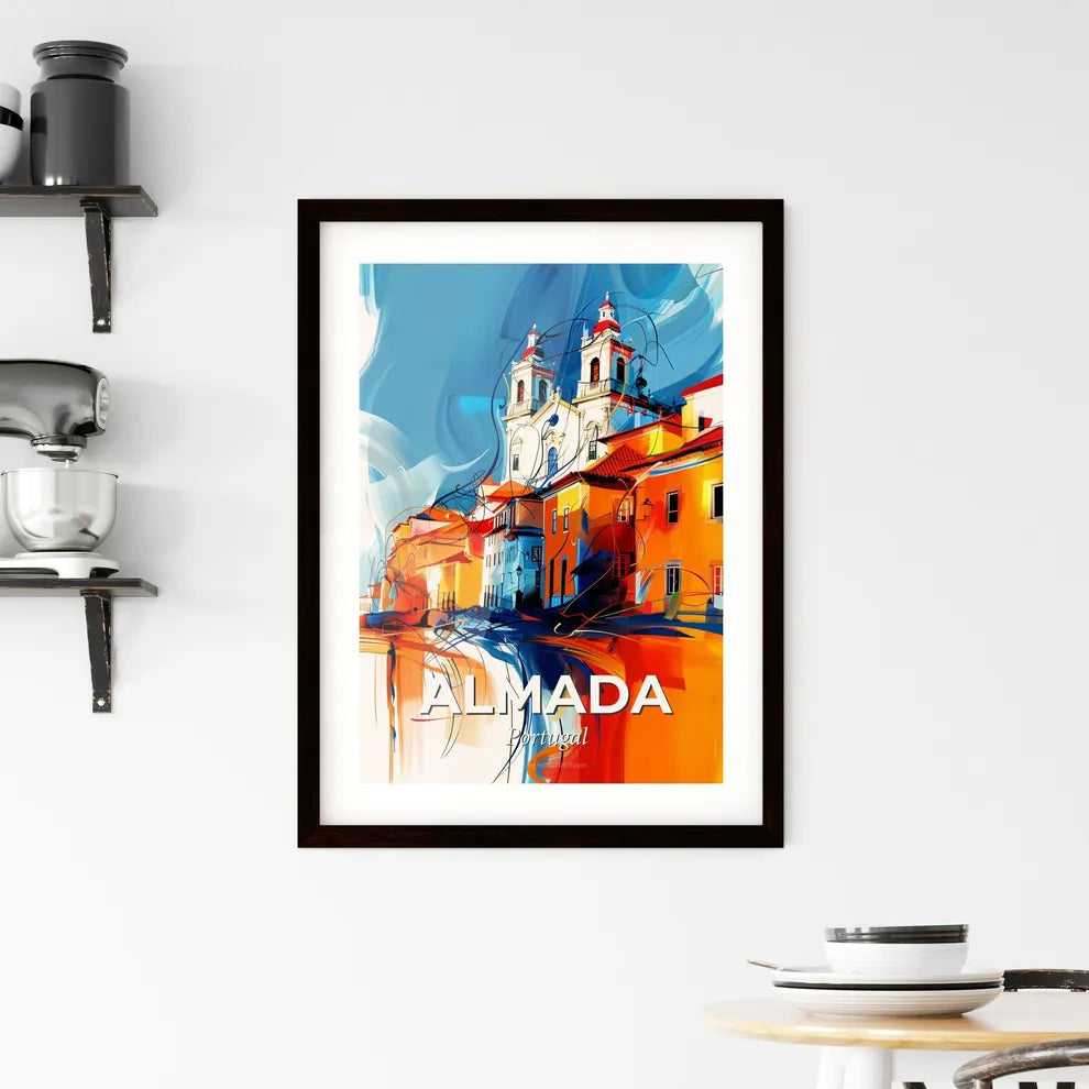 Vibrant Almada, Portugal Framed Print