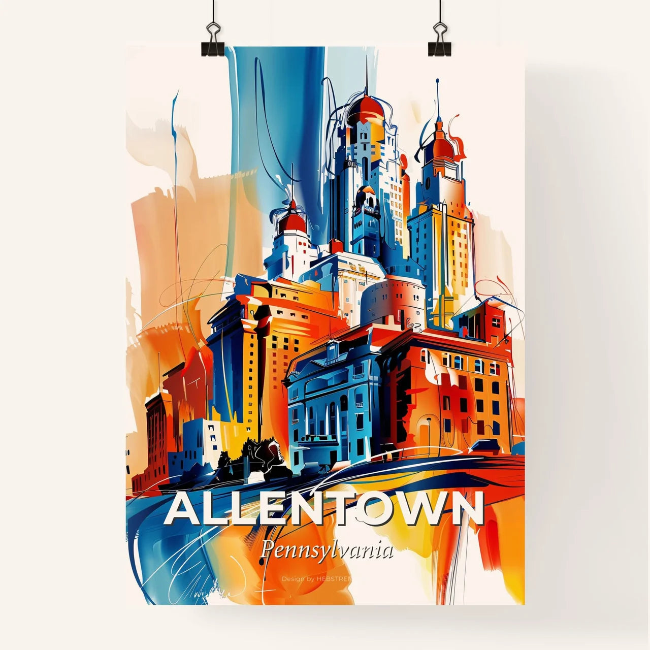 Vibrant Allentown, Pennsylvania Poster