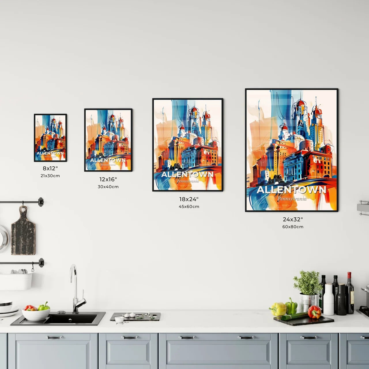 Vibrant Allentown, Pennsylvania Kitchen Art