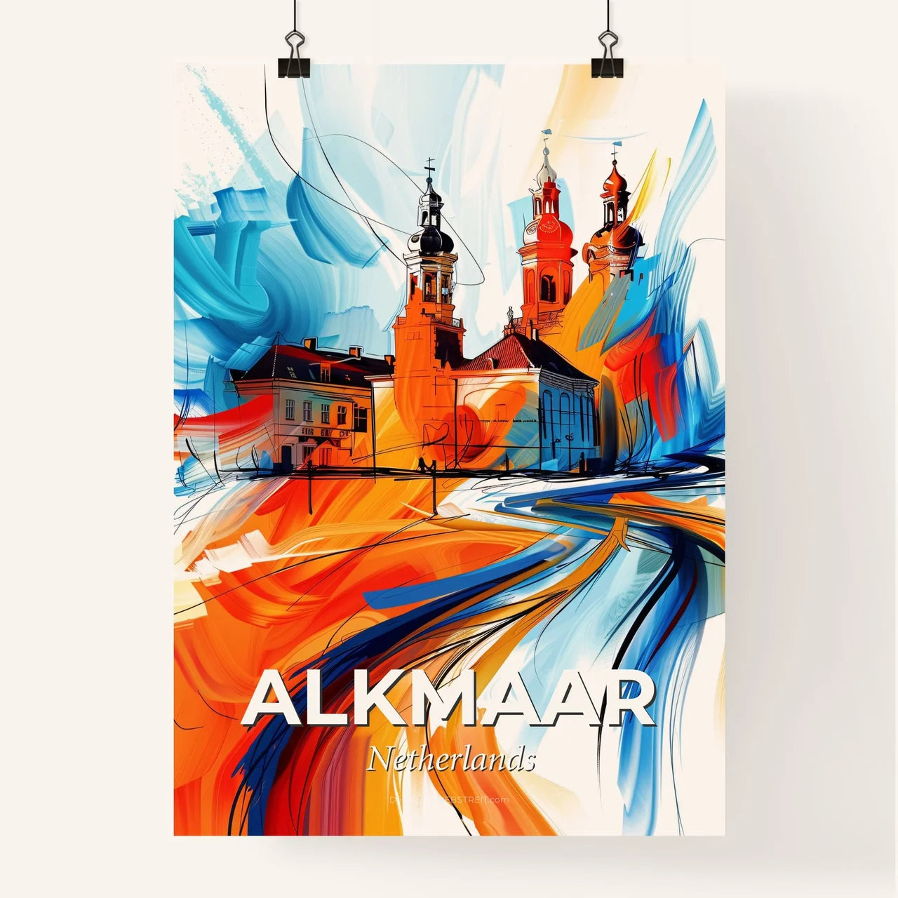 Vibrant Alkmaar, Netherlands Poster