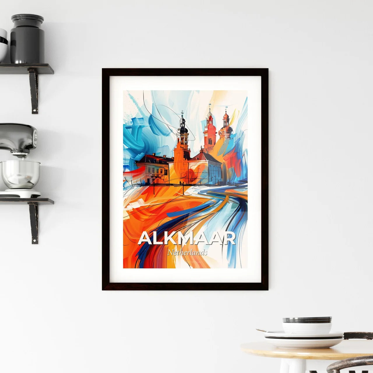 Vibrant Alkmaar, Netherlands Framed Print