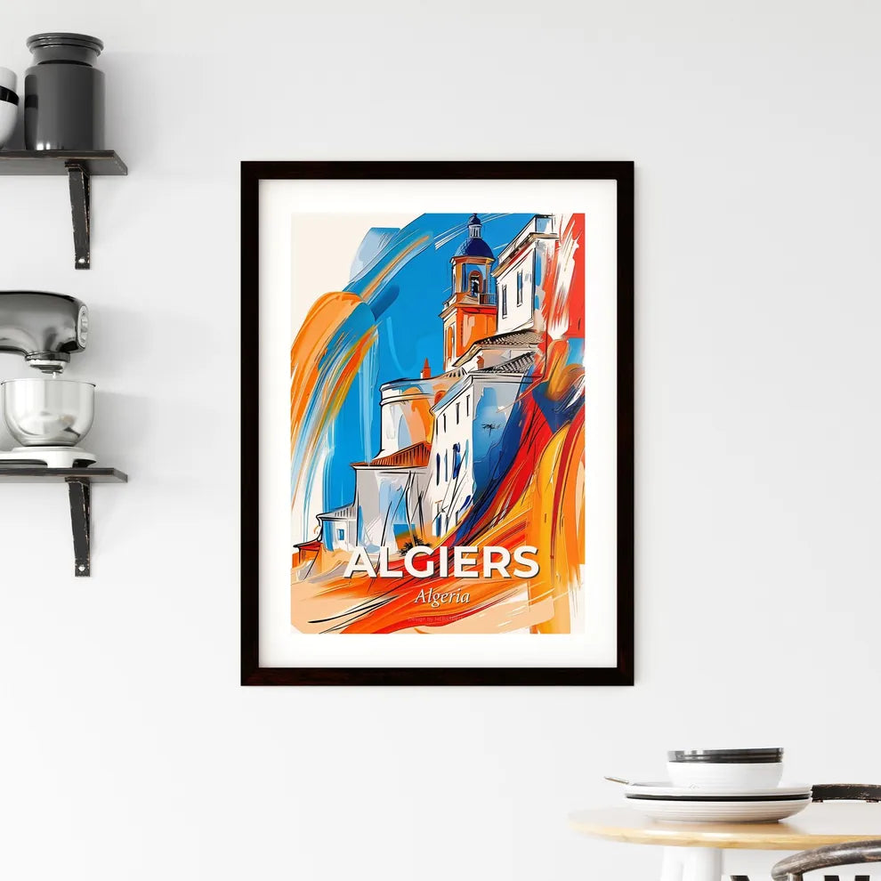 Vibrant Algiers, Algeria Framed Print