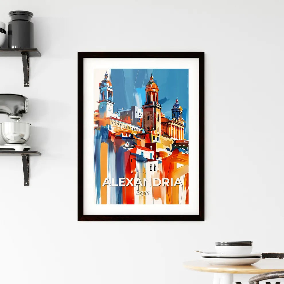 Vibrant Alexandria, Egypt Framed Print