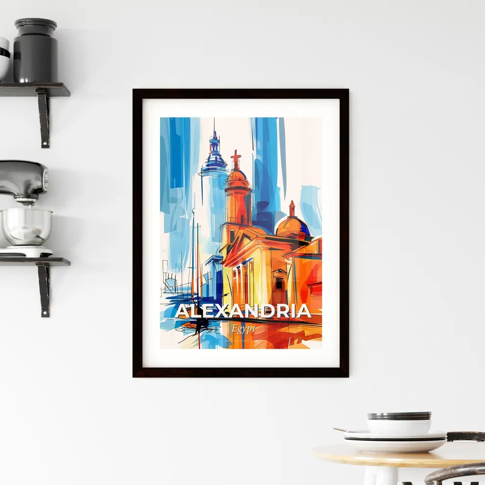 Vibrant Alexandria, Egypt Framed Print