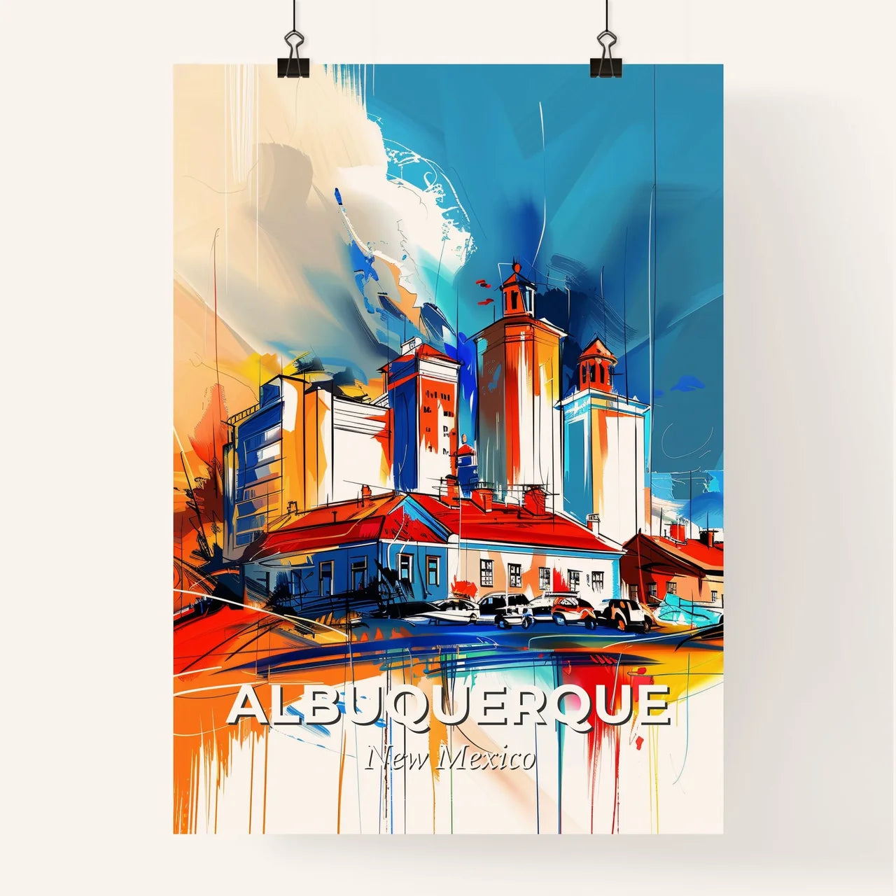 Vibrant Albuquerque, New Mexico Poster