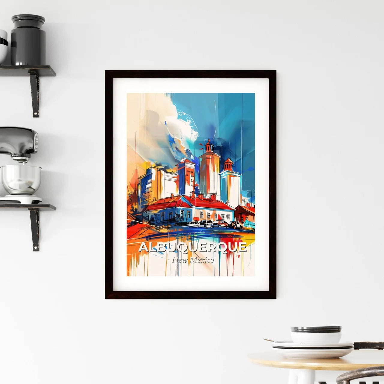 Vibrant Albuquerque, New Mexico Framed Print