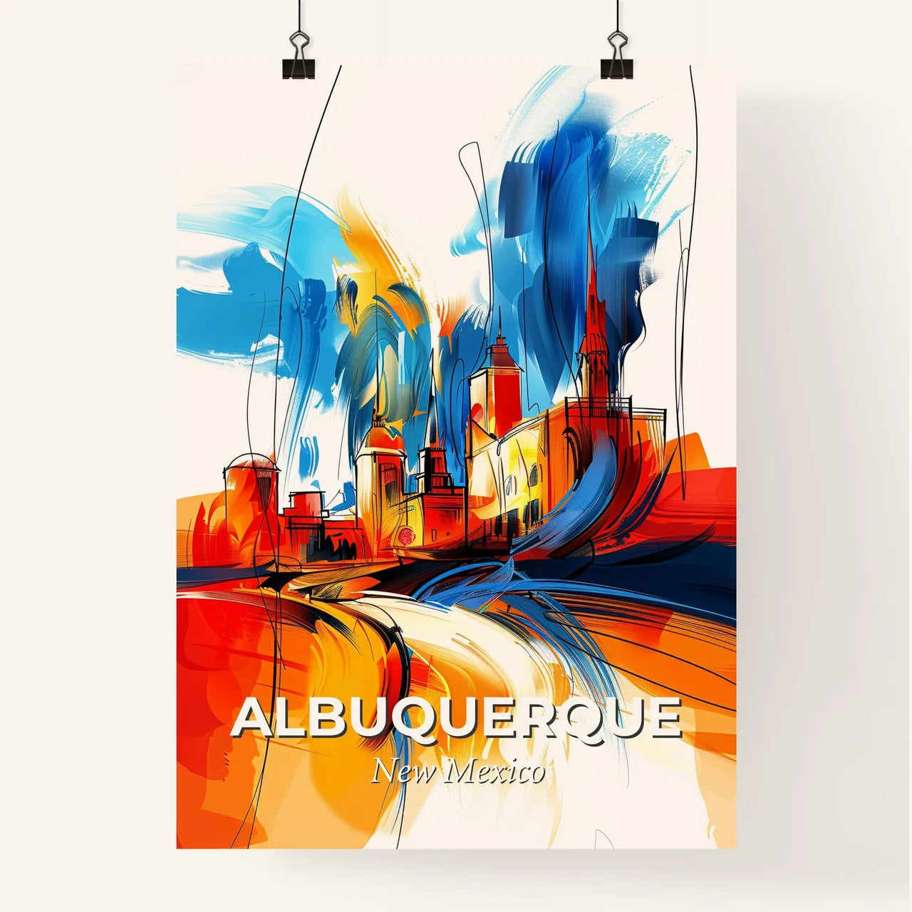 Vibrant Albuquerque, New Mexico Poster