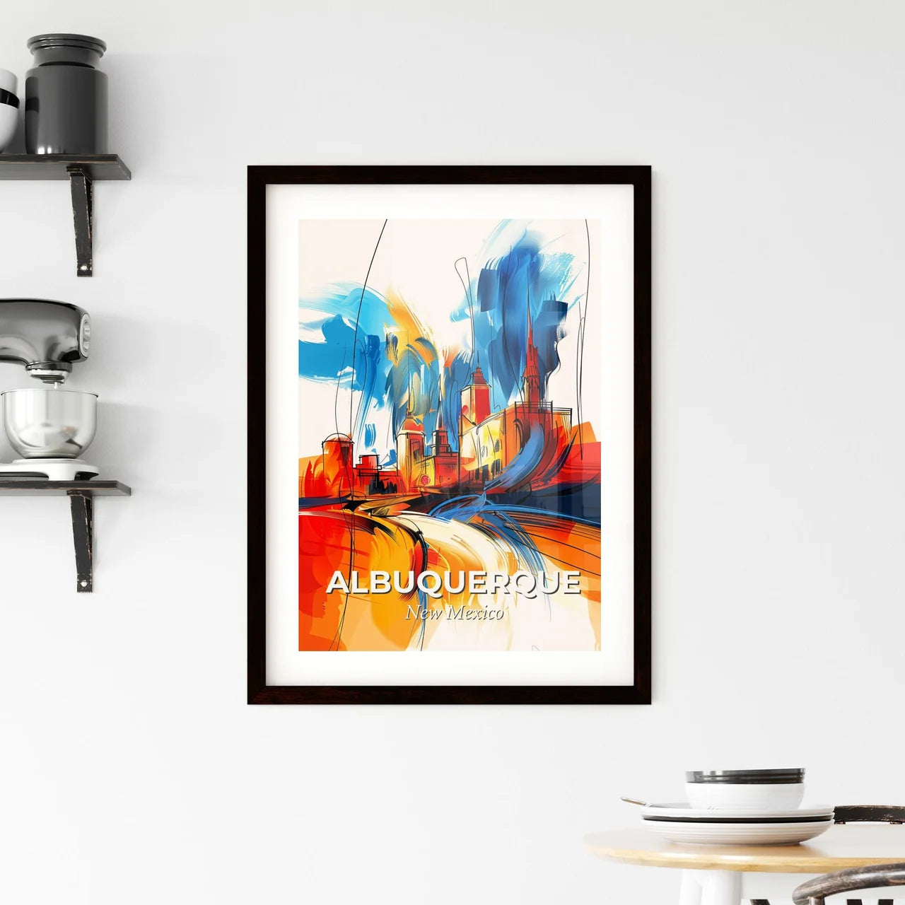 Vibrant Albuquerque, New Mexico Framed Print