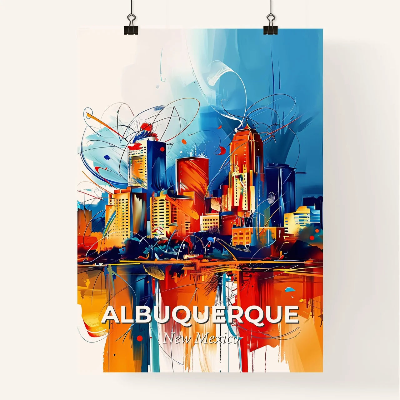 Vibrant Albuquerque, New Mexico Poster