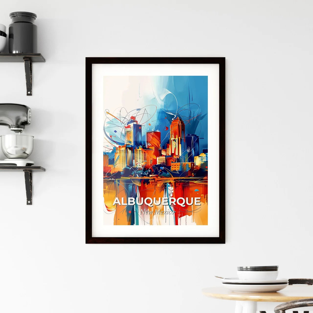 Vibrant Albuquerque, New Mexico Framed Print