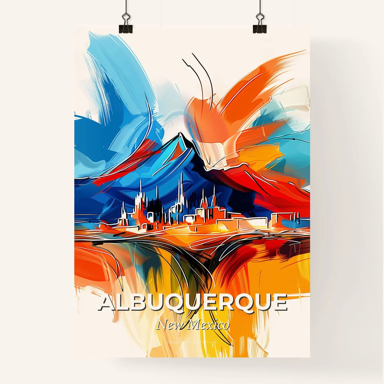 Vibrant Albuquerque, New Mexico Poster