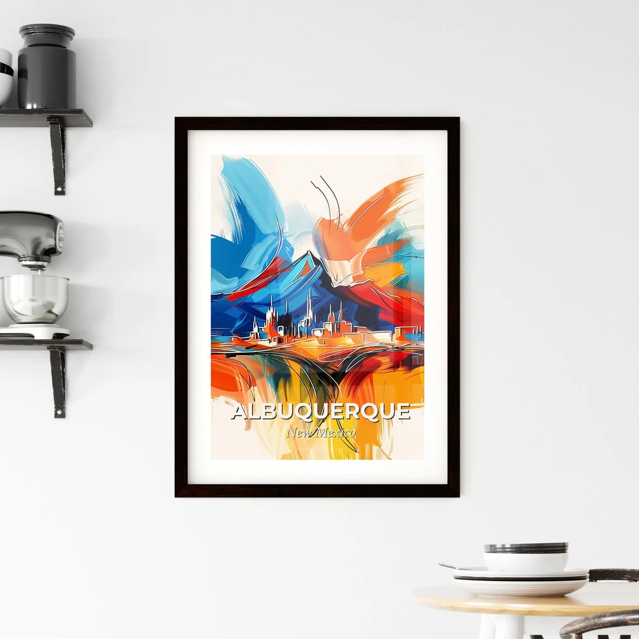 Vibrant Albuquerque, New Mexico Framed Print