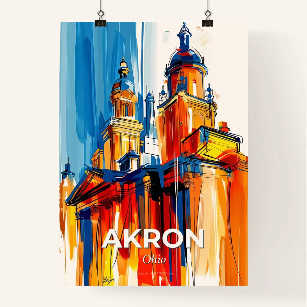 Vibrant Akron, Ohio Poster
