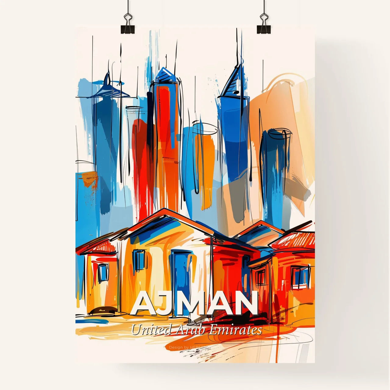Vibrant Ajman  , United Arab Emirates Poster
