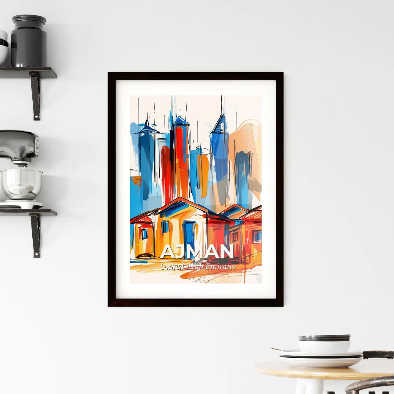 Vibrant Ajman  , United Arab Emirates Framed Print