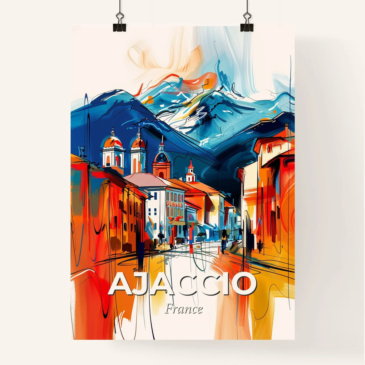 Vibrant Ajaccio, France Poster