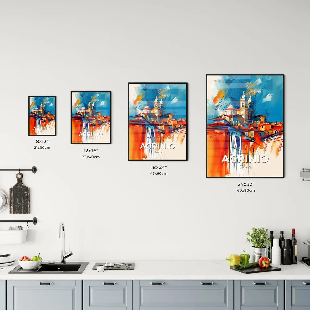 Vibrant Agrinio, Greece Kitchen Art