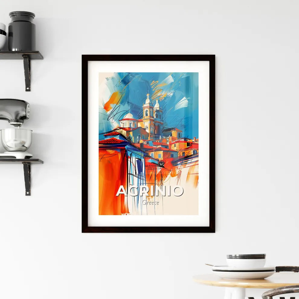 Vibrant Agrinio, Greece Framed Print