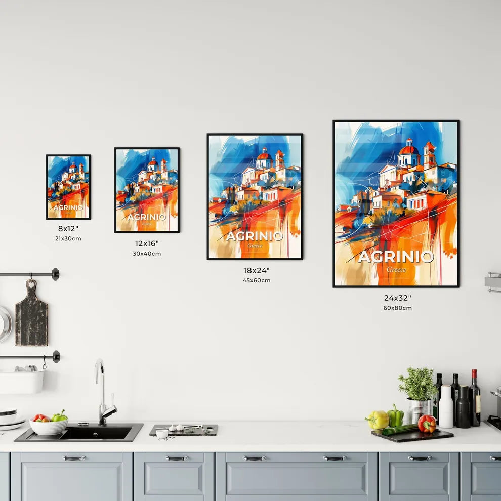Vibrant Agrinio, Greece Kitchen Art