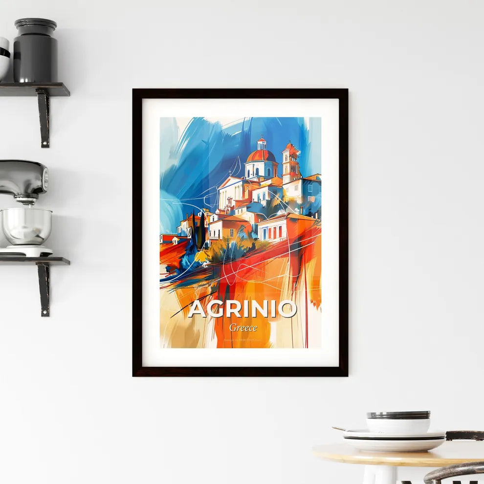 Vibrant Agrinio, Greece Framed Print