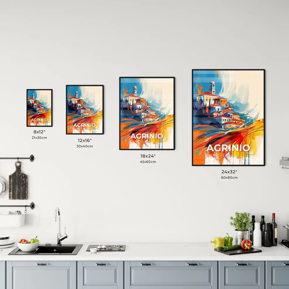 Vibrant Agrinio, Greece Kitchen Art