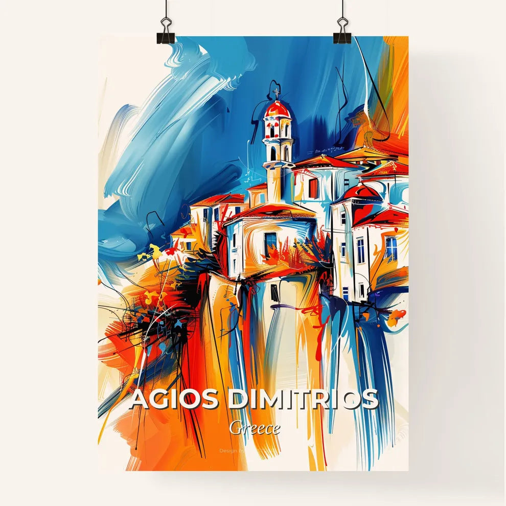 Vibrant Agios Dimitrios, Greece Poster