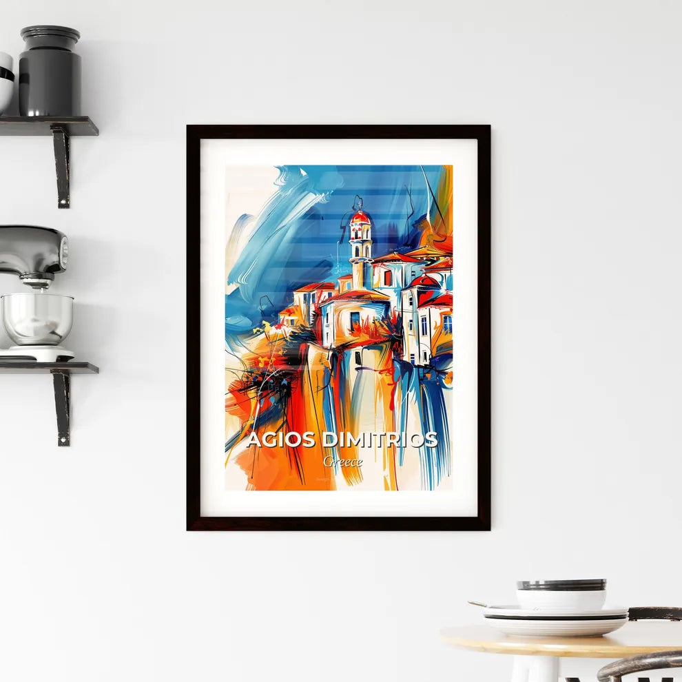 Vibrant Agios Dimitrios, Greece Framed Print