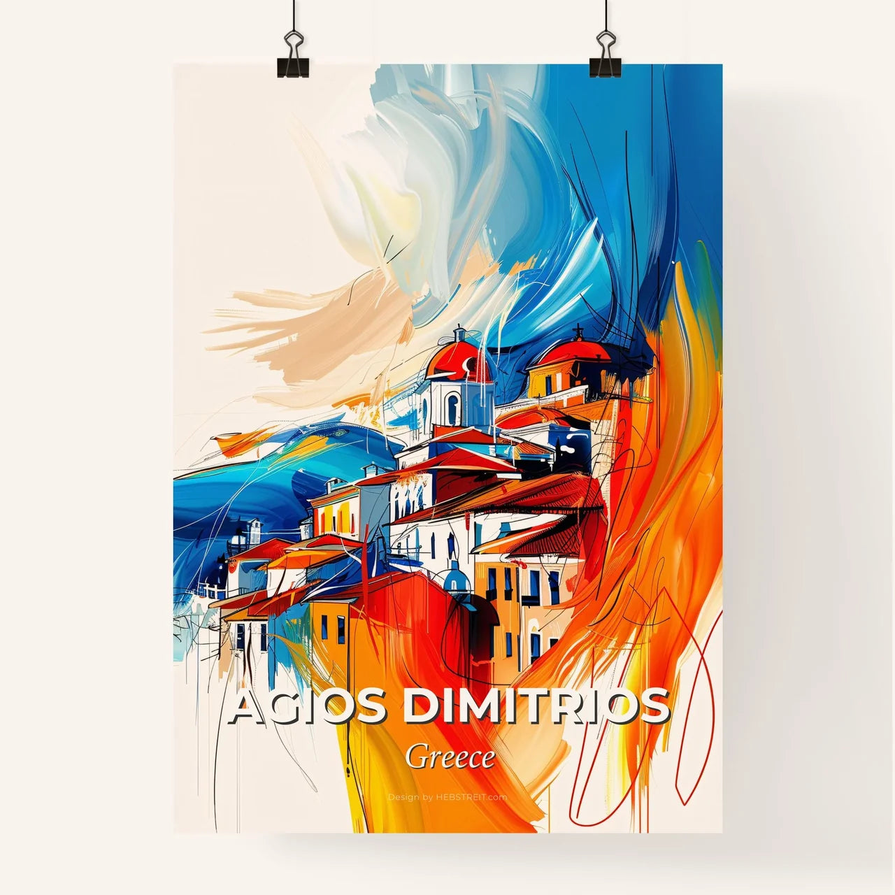 Vibrant Agios Dimitrios, Greece Poster