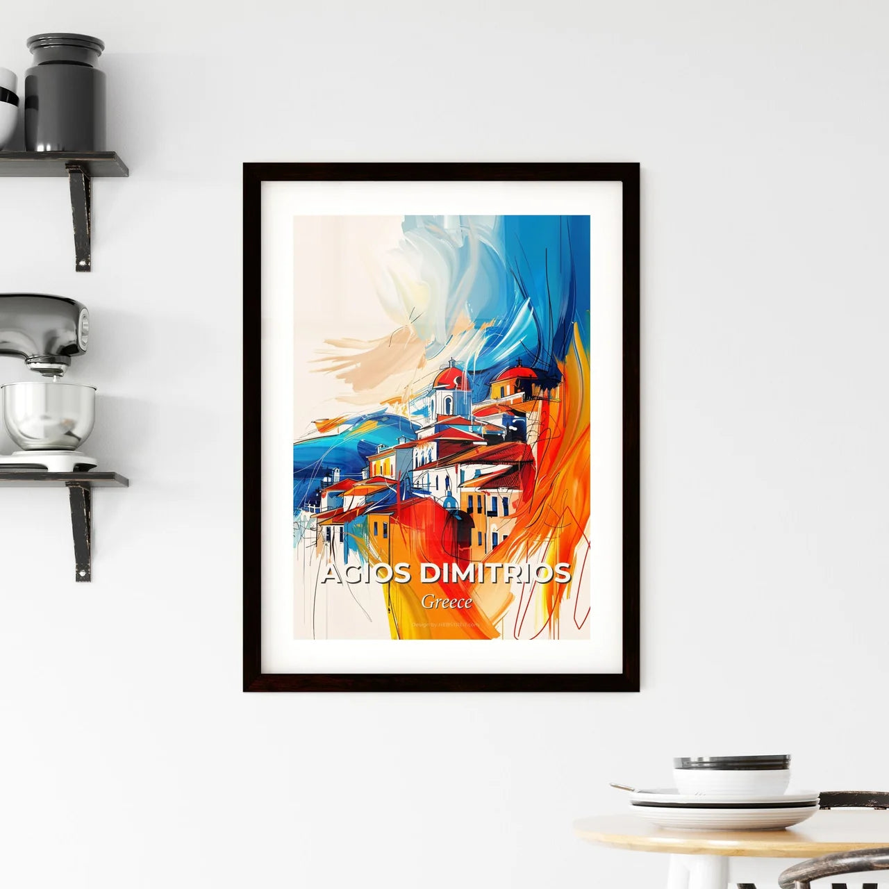 Vibrant Agios Dimitrios, Greece Framed Print