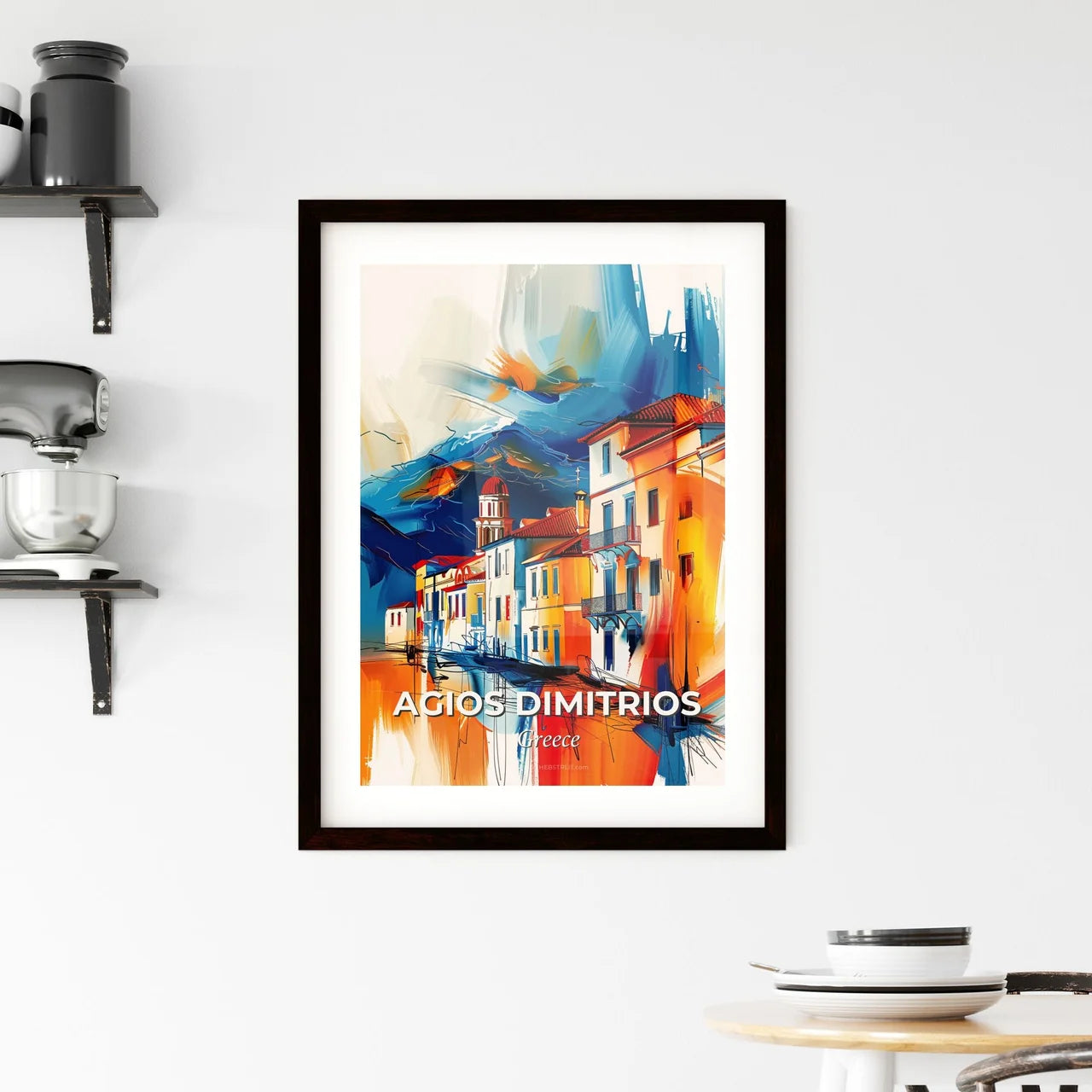 Vibrant Agios Dimitrios, Greece Framed Print