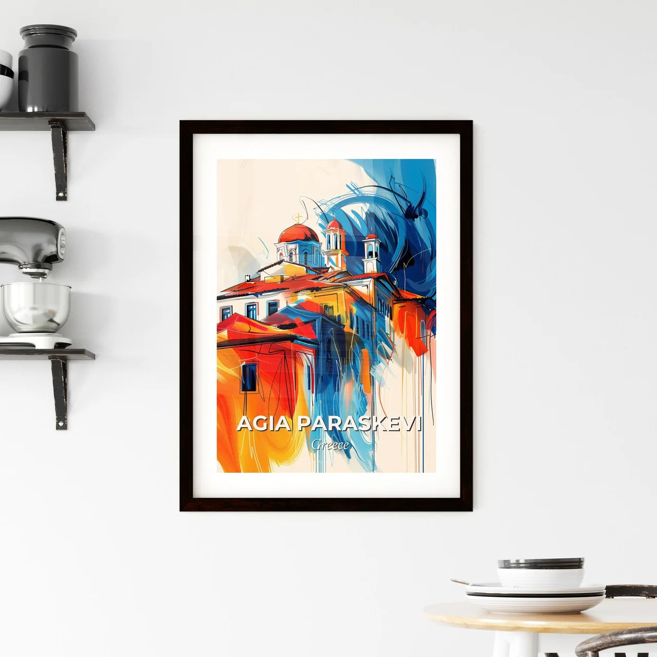 Vibrant Agia Paraskevi, Greece Framed Print