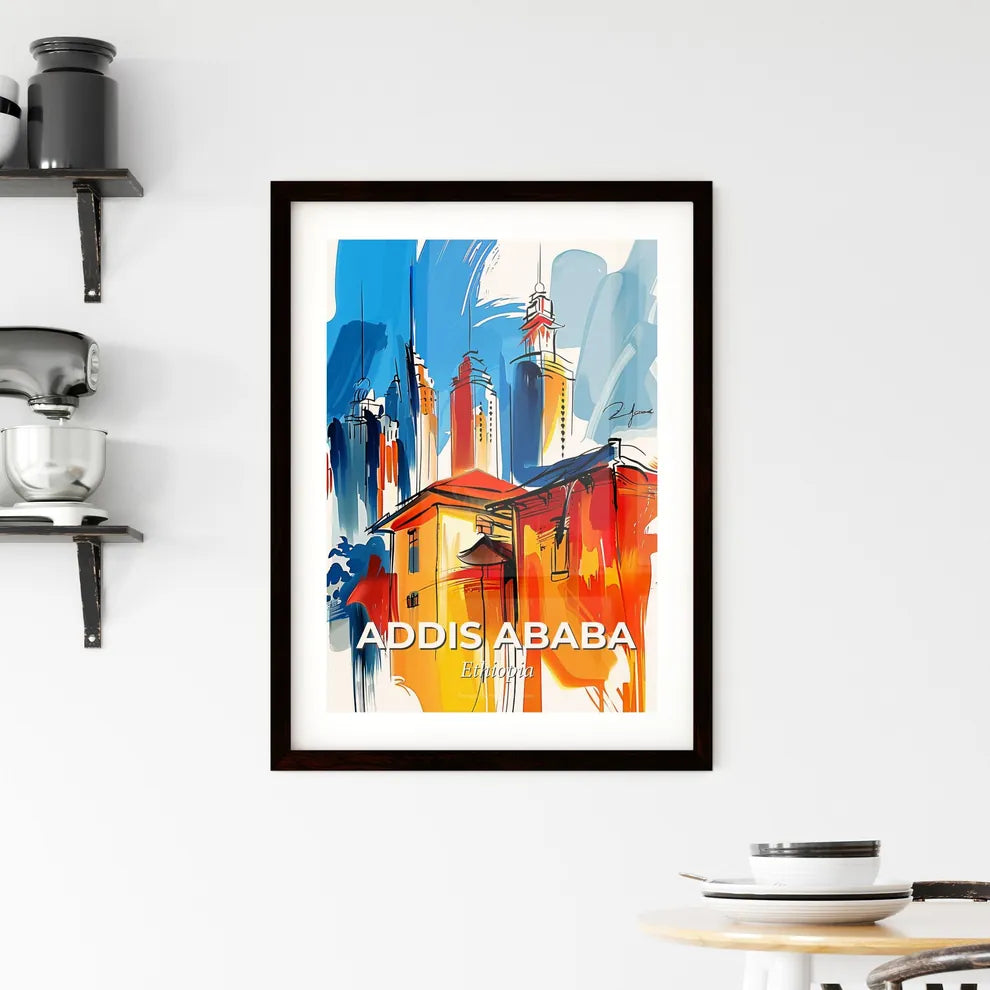 Vibrant Addis Ababa, Ethiopia Framed Print