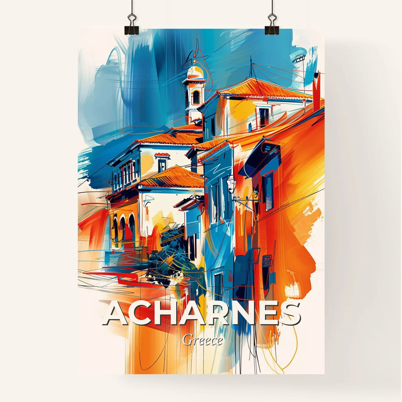 Vibrant Acharnes, Greece Poster