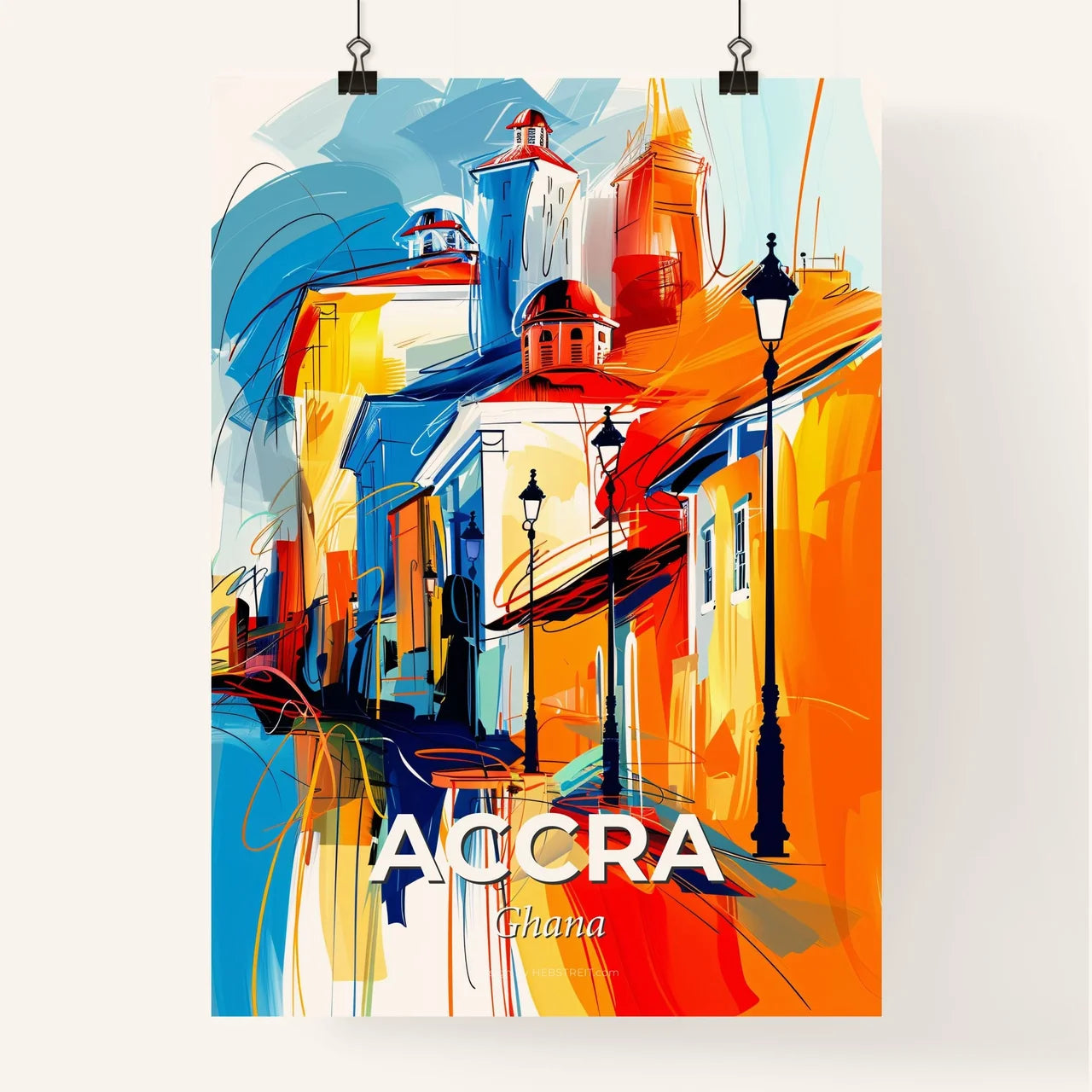 Vibrant Accra, Ghana Poster
