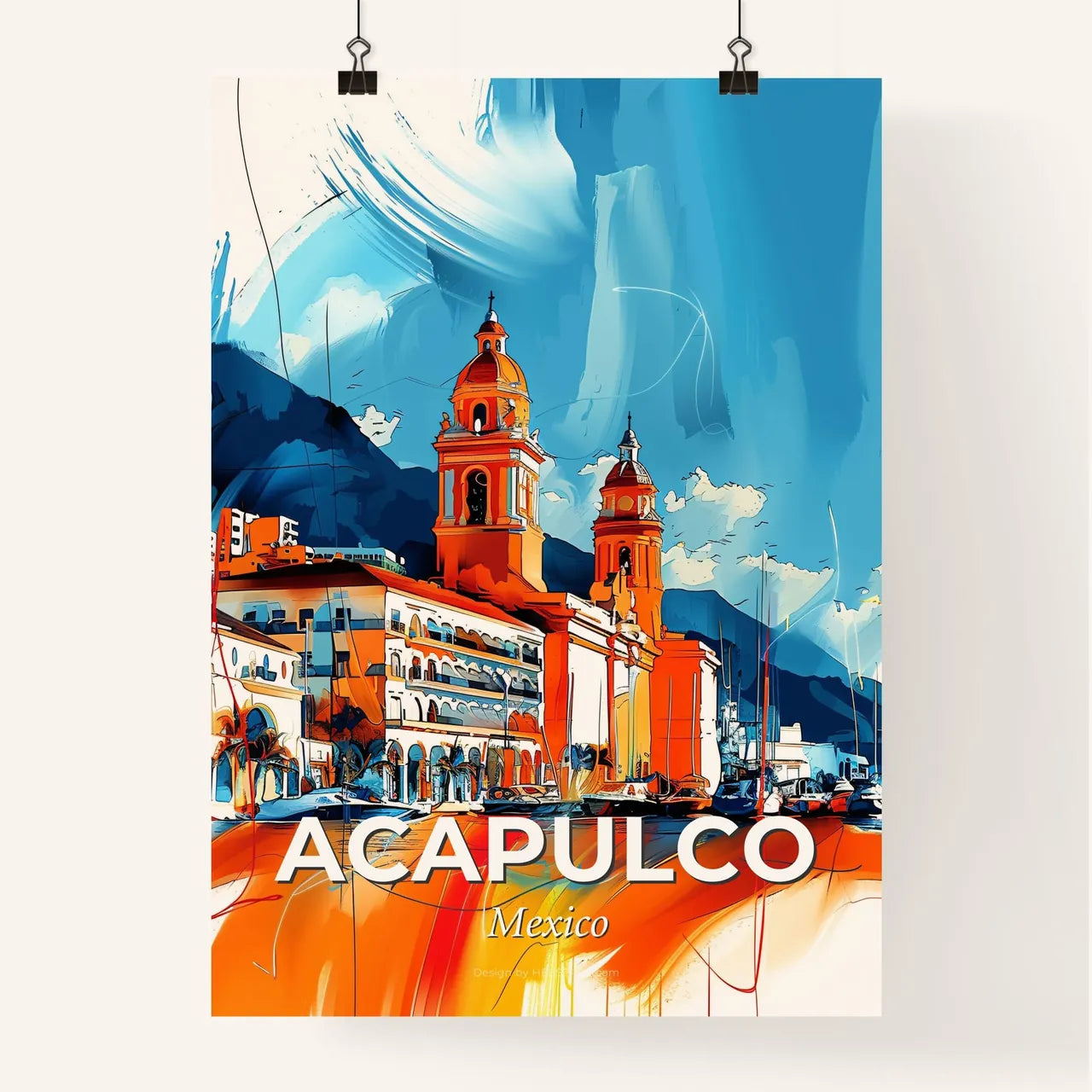 Vibrant Acapulco, Mexico Poster