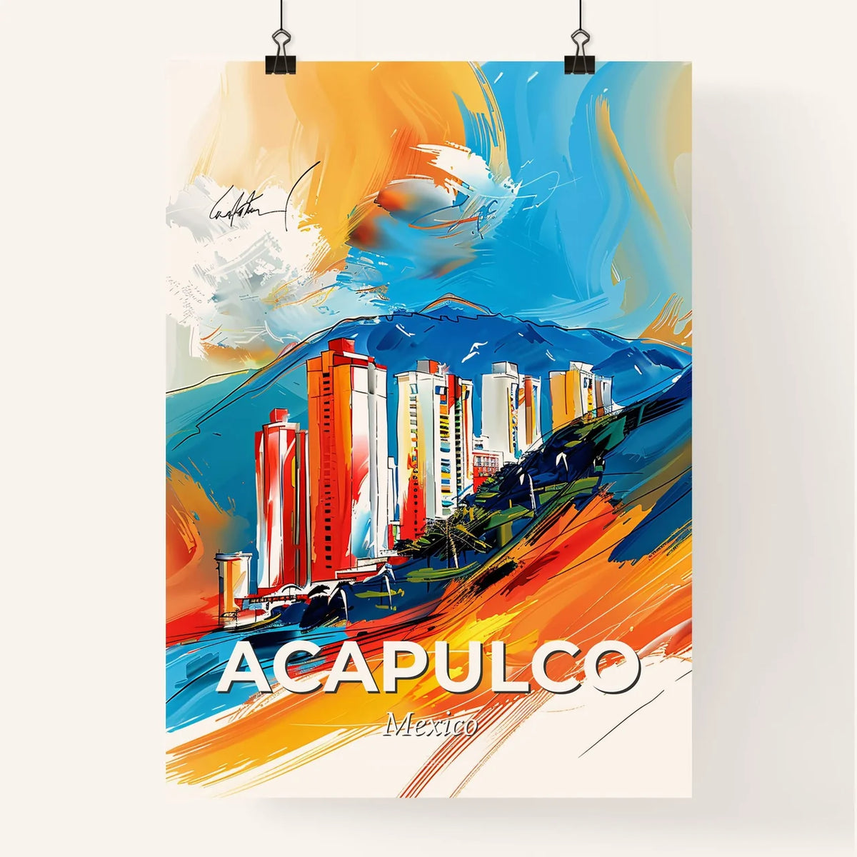 Vibrant Acapulco, Mexico Poster