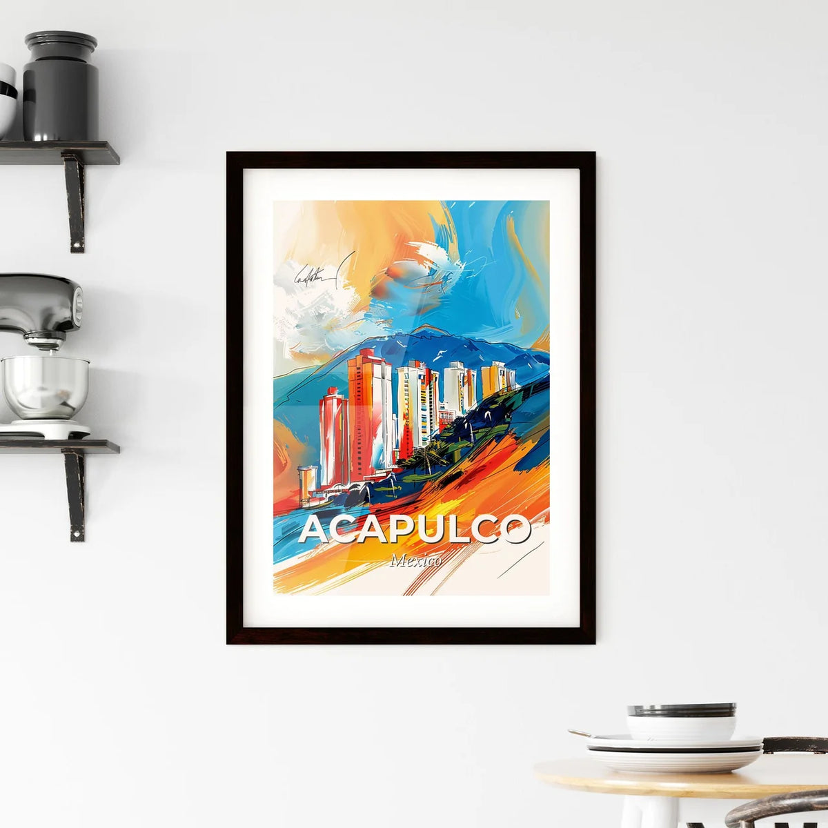 Vibrant Acapulco, Mexico Framed Print