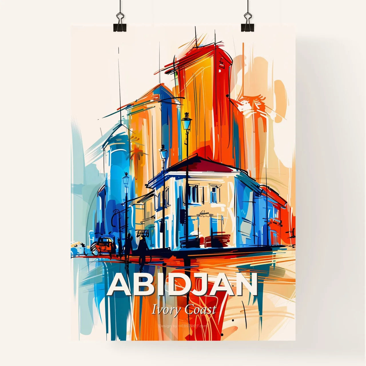 Vibrant Abidjan, Ivory Coast Poster