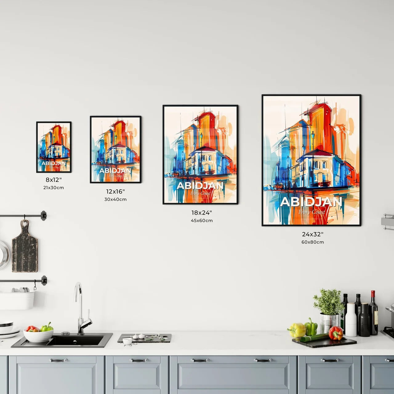 Vibrant Abidjan, Ivory Coast Kitchen Art