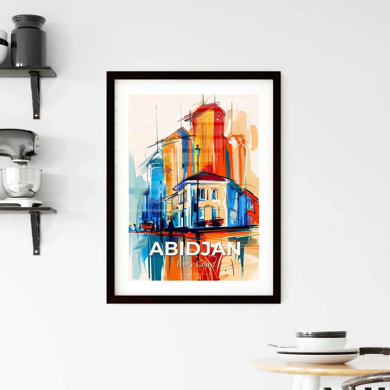 Vibrant Abidjan, Ivory Coast Framed Print