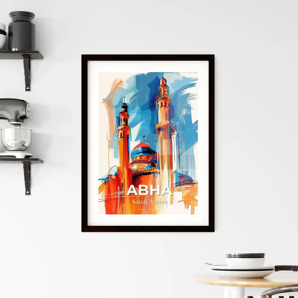 Vibrant Abha, Saudi Arabia Framed Print