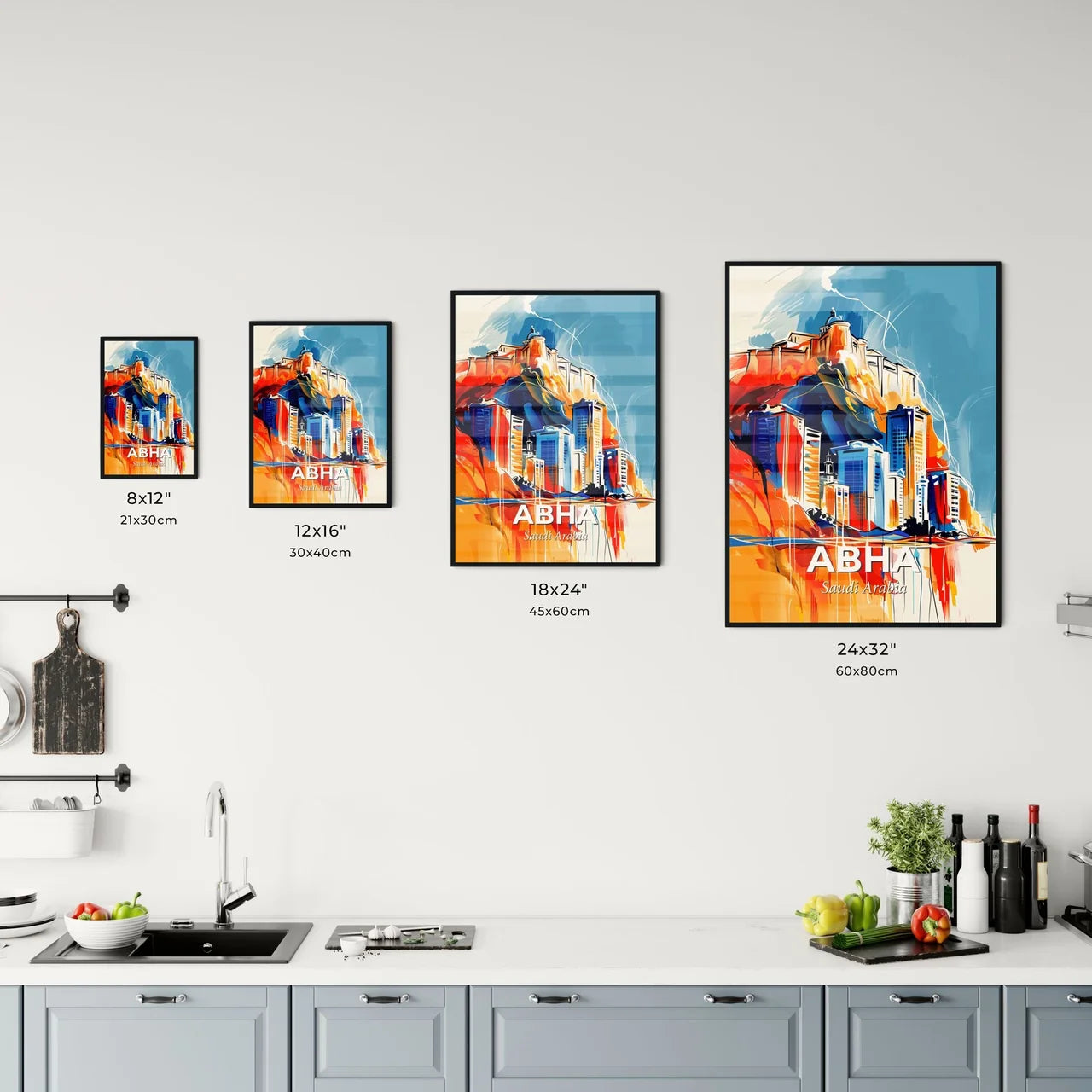 Vibrant Abha, Saudi Arabia Kitchen Art