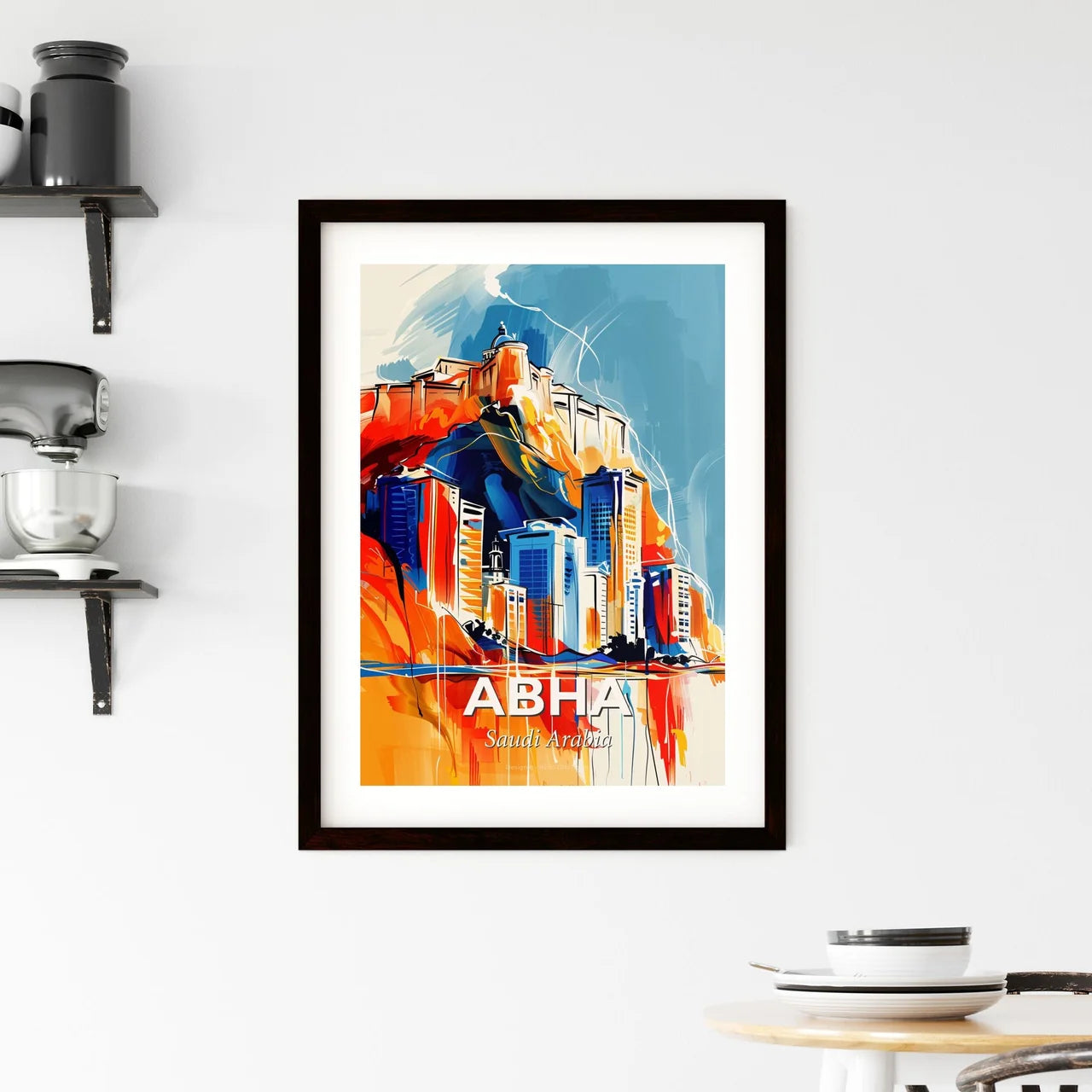 Vibrant Abha, Saudi Arabia Framed Print