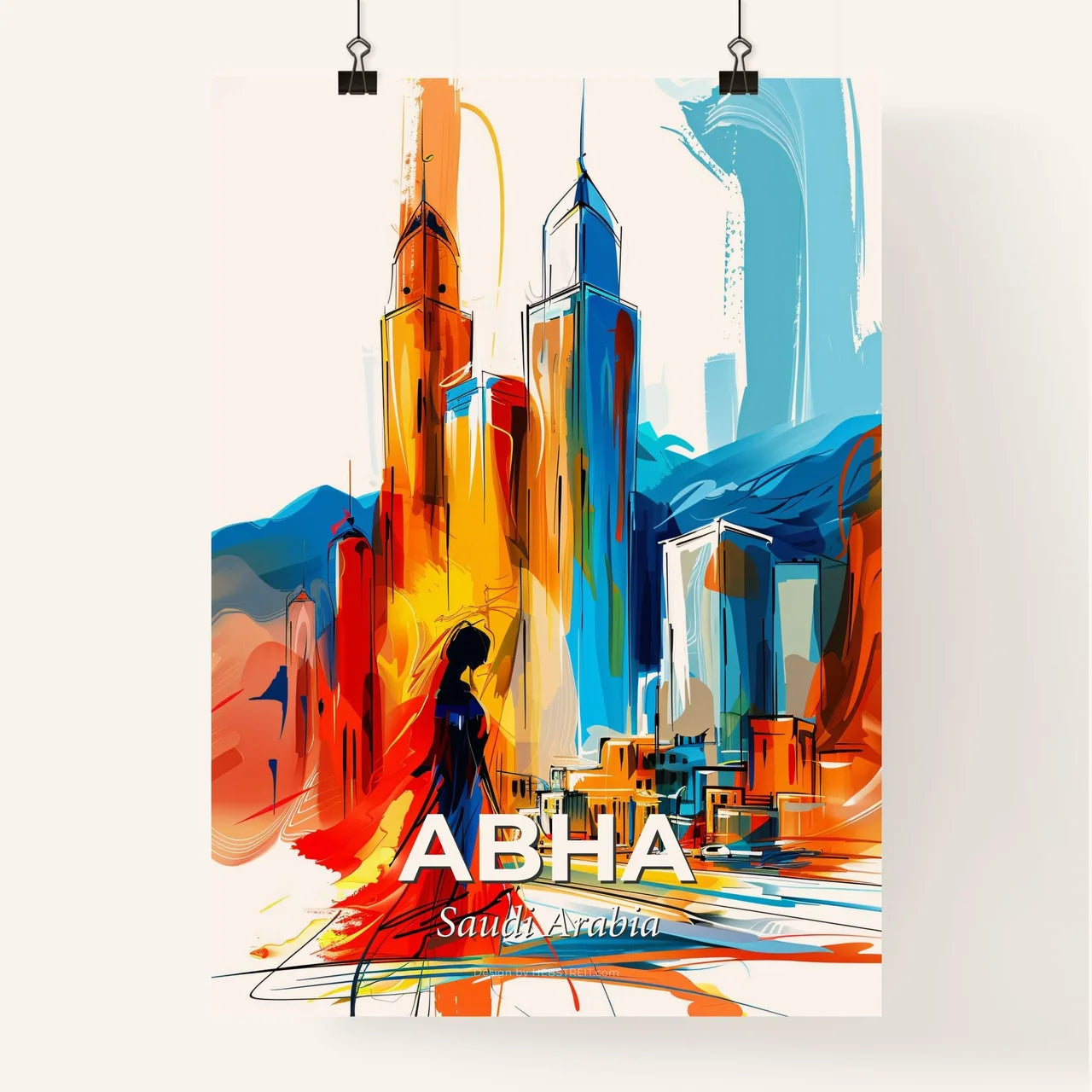 Vibrant Abha, Saudi Arabia Poster